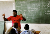 Troupe-leader Colani, teaching health education in the classroom